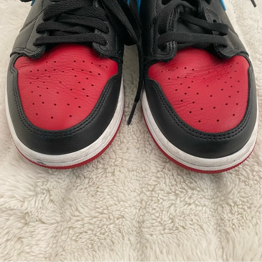 Air Jordan 1 Low OG NC to Chi Women’s Sneakers in Black, Red, and Blue Size 8
